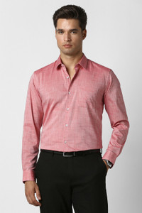 PETER ENGLAND Men Solid Formal Pink Shirt