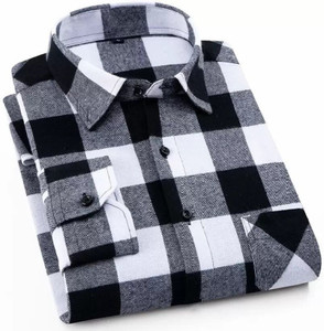 Sedum Sestri Men Checkered Casual Black, Grey, White Shirt