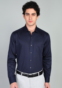 ARROW Men Solid Formal Blue Shirt