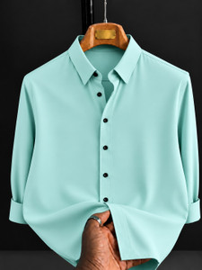 JACKBELLA Men Green Casual Shirt - Image 2