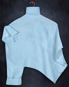 SOLSTICE Men Solid Casual Light Blue Shirt