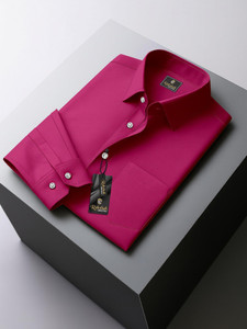 Rakshak Creation Men Solid Casual Pink Shirt