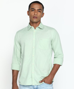 PARX Men Solid Casual Green Shirt