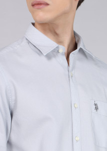 U.S. Polo Assn. Denim Co. Men Solid Casual Grey Shirt - Image 2
