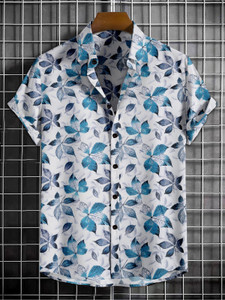 Varun Clothes Men Printed Casual Light Blue Shirt