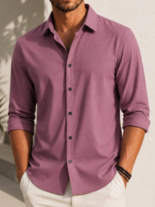 VELLOSTA Men Pink Casual Shirt - Image 3