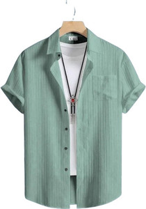 Vikita Enterprise Boys Solid Casual Green Shirt
