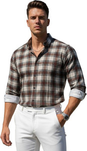 RICH STAG Men Checkered Casual Multicolor Shirt