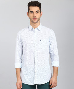 Allen Solly Men Printed Casual Blue Shirt