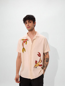 The Souled Store Men Beige Printed Casual Shirt - Image 5