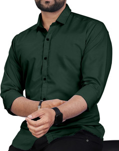 Sedum Sestri Men Solid Casual Green Shirt