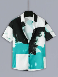 DARKMODE Boys Printed Casual Multicolor Shirt