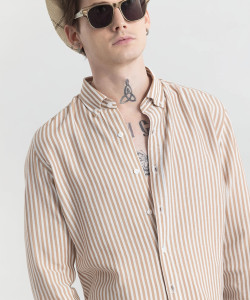 Jai Textiles Men Checkered Casual Brown Shirt