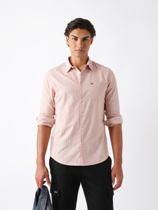 THE BEAR HOUSE Men Striped Pink Shirt - Image 6