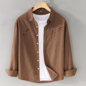 Sahjanand Men Printed Casual Brown Shirt