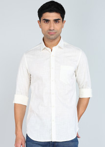 INTEGRITI Men Solid Casual Yellow Shirt