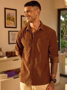 BEWAKOOF Men Orange Casual Shirt - Image 6