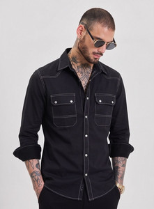 NIGAM Men's Black Casual Shirt - Image 5