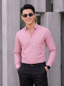 MILDIN Men Striped Grey Shirt - Image 6