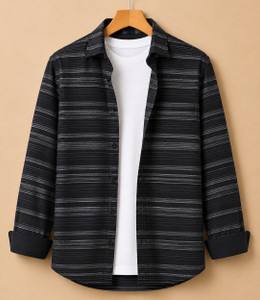 RODEIZ Men Black Striped Casual Shirt - Image 6