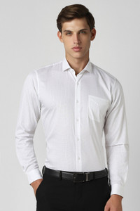 PETER ENGLAND Men Printed Casual White Shirt