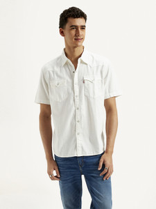 LEVI'S Men Solid Casual White Shirt