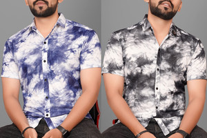 Voroxy Men Dyed/Ombre Casual Multicolor Shirt