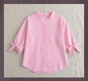 NITIN Women Striped Casual Pink, White Shirt