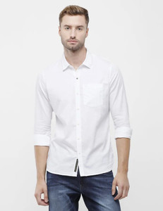 WROGN Men Solid Casual White Shirt