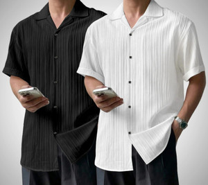 HaloMens Men Solid Casual Multicolor Shirt