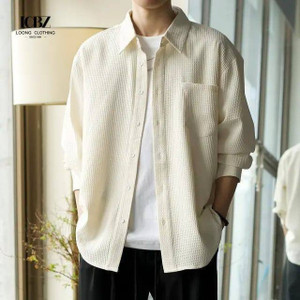 MOXTE Men Self Design Casual White Shirt