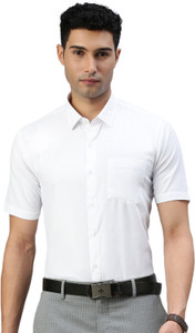 Ramraj Cotton Men Solid Formal White Shirt