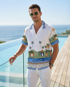 STENFIA Men Printed Beach Wear Multicolor Shirt