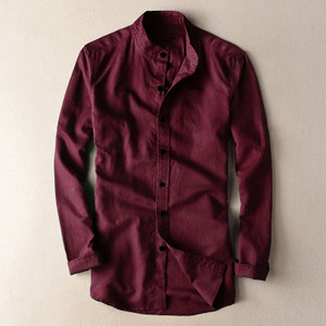 Qlonz Store Men Solid Casual Maroon Shirt