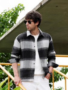 CAHOOT Men Checkered Casual Black, Grey, White Shirt - Image 6
