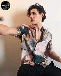 RARE RABBIT Men Printed Casual Multicolor Shirt