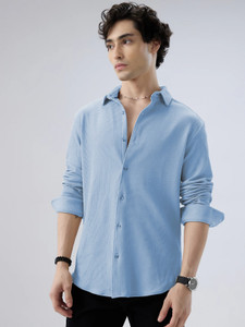 JACKBELLA Men Light Blue Casual Shirt - Image 5