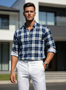 RICH STAG Men Checkered Casual Multicolor Shirt