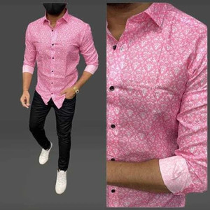 DISHANK CREATION Men Printed Casual Green Shirt