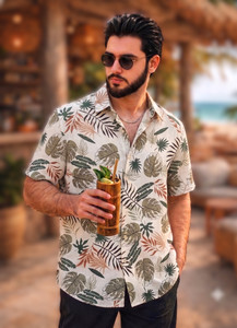 Auzaai Collections Men Printed Casual Multicolor Shirt