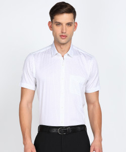 PETER ENGLAND Men Printed Formal White Shirt