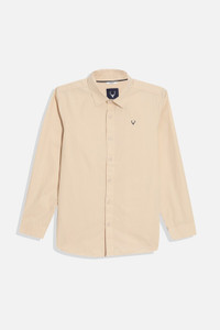 Allen Solly Boys Solid Casual Beige Shirt