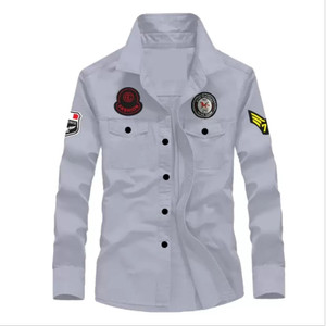 TYRELL Men Embroidered Casual Grey Shirt