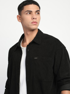 THE BEAR HOUSE Men Striped Casual Black Shirt