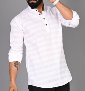 FUBAR Men Solid Casual White Shirt