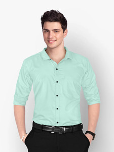 STONEBERG Men Solid Formal Light Blue Shirt