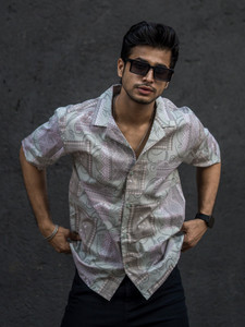 Jump Cuts Men Printed Casual Green Shirt