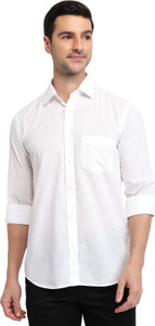 COLORPLUS Men Solid Casual White Shirt