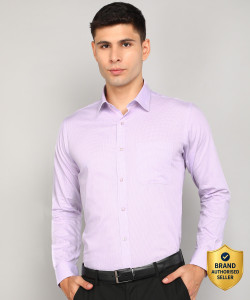 Raymond Men Checkered Formal Purple Shirt
