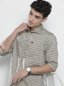 The Indian Garage Co. Men Striped Green Shirt - Image 6